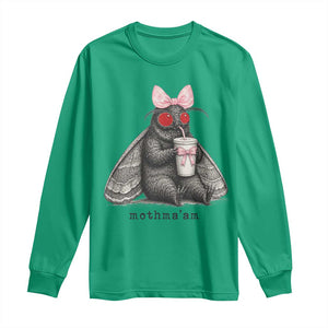 Funny Mothman Mothma'am Cute Pink Bow Coquette Long Sleeve Shirt TS11 Irish Green Print Your Wear