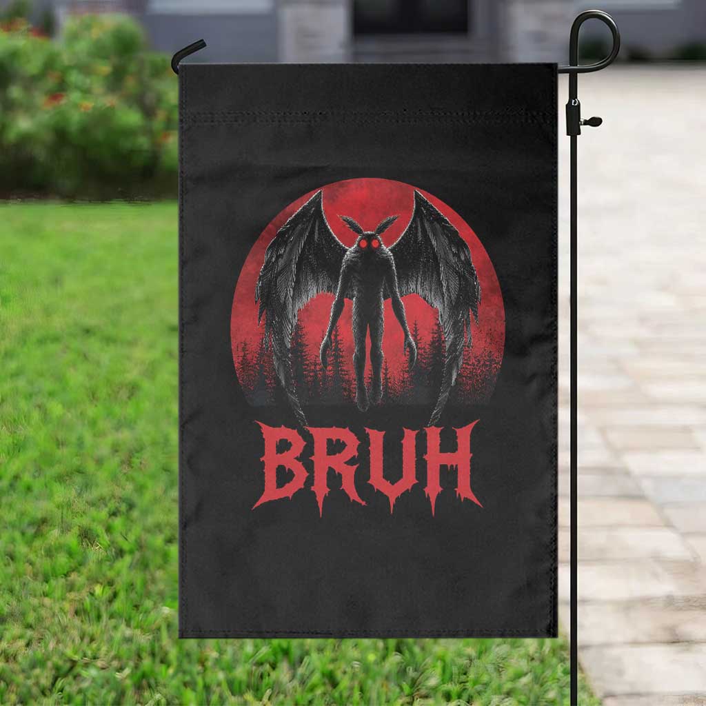 Funny Bruh Mothman Garden Flag Cryptozoology Cryptid Humor Weirdcore Horror Moon TS11 Print Your Wear