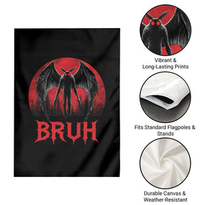 Funny Bruh Mothman Garden Flag Cryptozoology Cryptid Humor Weirdcore Horror Moon TS11 Print Your Wear