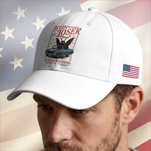 Funny Mothman Baseball Cap Get In Loser We Are Going Lurking Cryptid Lover TS11 Print Your Wear