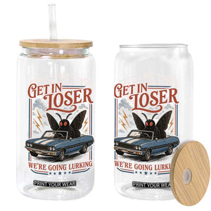 Funny Mothman Glass Can Get In Loser We Are Going Lurking Cryptid Lover TS11 Print Your Wear