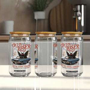 Funny Mothman Glass Can Get In Loser We Are Going Lurking Cryptid Lover TS11 Print Your Wear