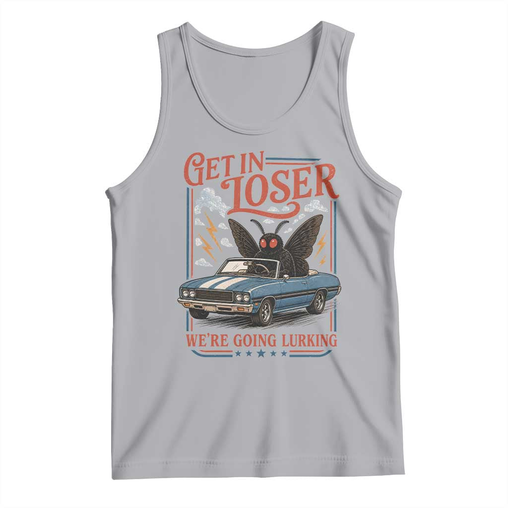 Funny Mothman Tank Top Get In Loser We Are Going Lurking Cryptid Lover TS11 Athletic Heather Print Your Wear