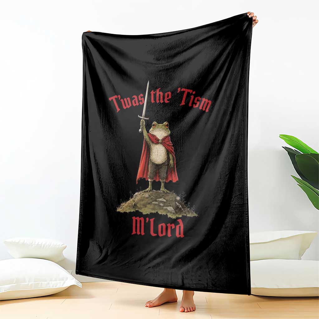Funny Twas The Tism M Lord Medieval Knight Frog Throw Blanket TS11 Print Your Wear