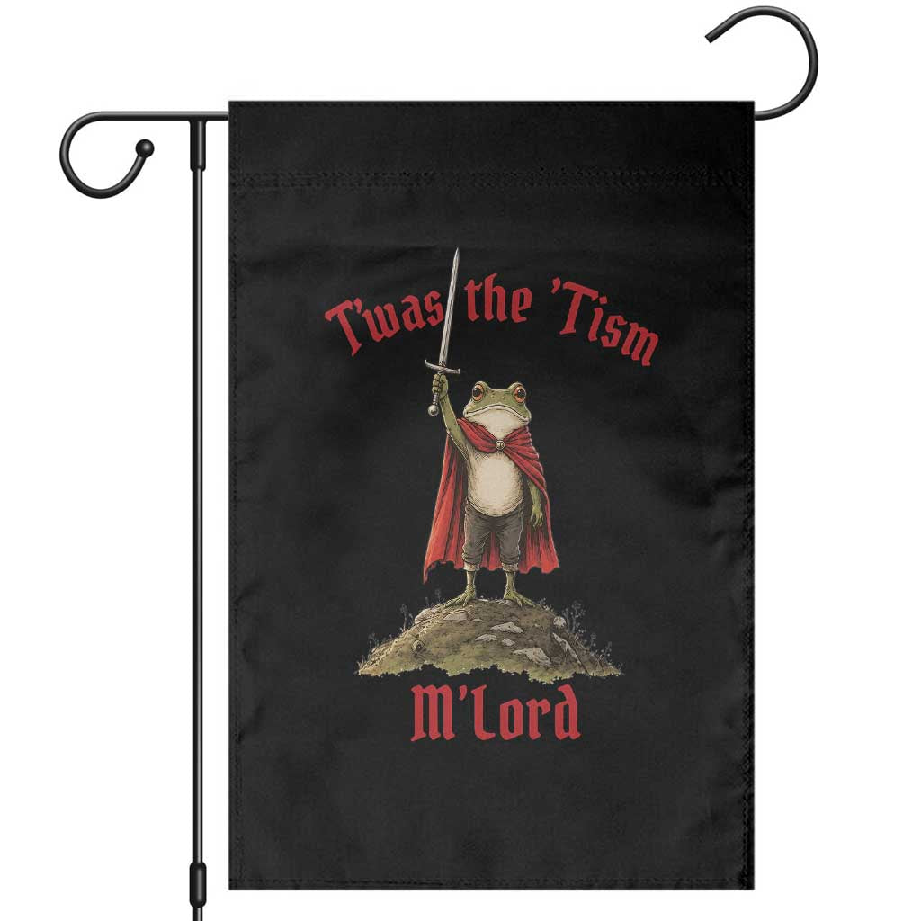 Funny Twas The Tism M Lord Medieval Knight Frog Garden Flag TS11 Black Print Your Wear