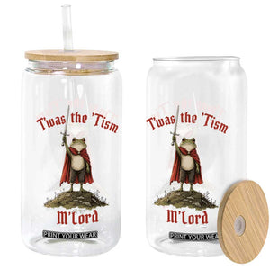Funny Twas The Tism M Lord Medieval Knight Frog Glass Can TS11 Print Your Wear