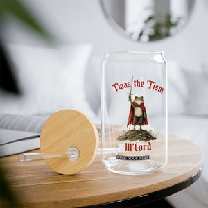 Funny Twas The Tism M Lord Medieval Knight Frog Glass Can TS11 Print Your Wear
