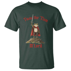 Funny Twas The Tism M Lord Medieval Knight Frog T Shirt TS11 Dark Forest Green Print Your Wear