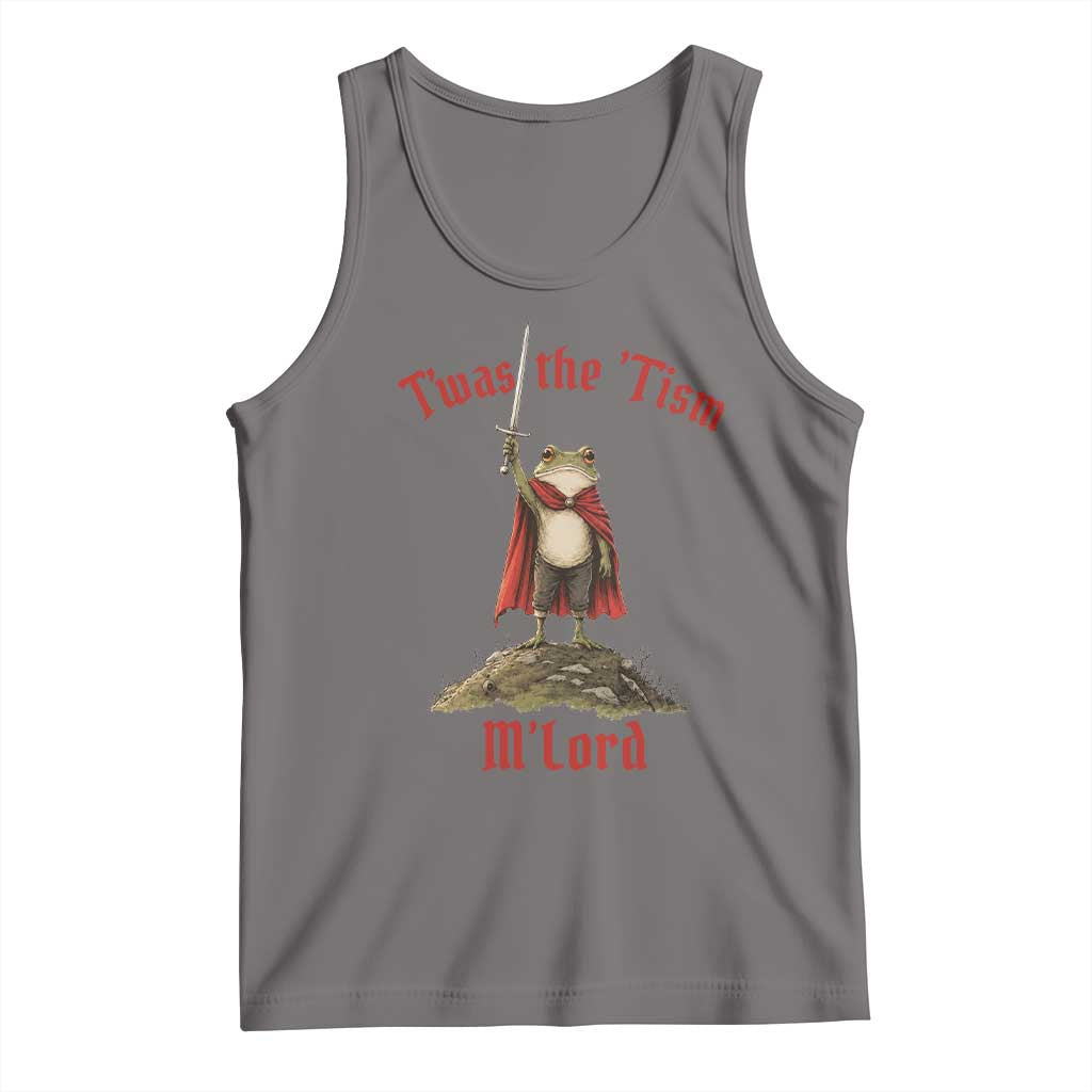 Funny Twas The Tism M Lord Medieval Knight Frog Tank Top TS11 Deep Heather Print Your Wear