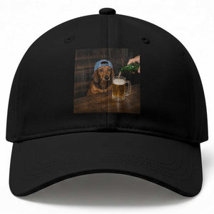 Wiener Dog Drinking Beer Funny Dachshund Lover Baseball Cap