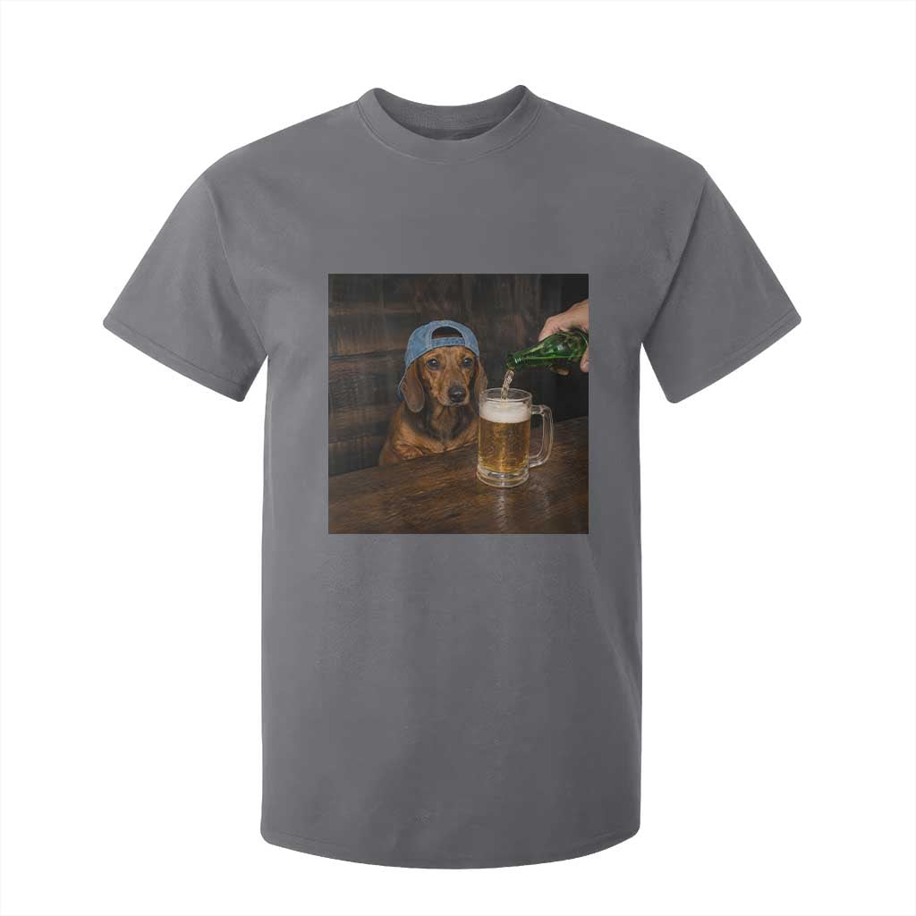 Wiener Dog Drinking Beer Funny Dachshund Lover T Shirt For Kid