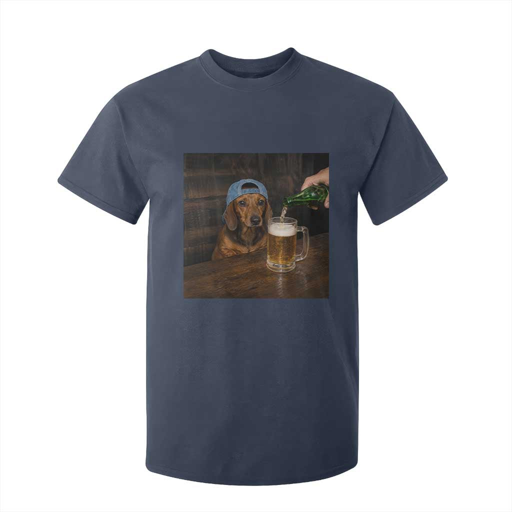 Wiener Dog Drinking Beer Funny Dachshund Lover T Shirt For Kid