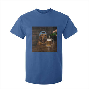 Wiener Dog Drinking Beer Funny Dachshund Lover T Shirt For Kid