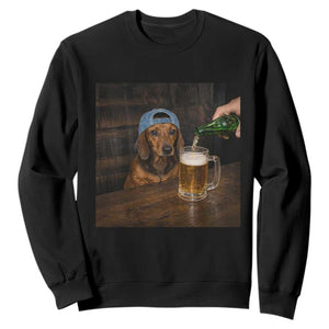 Wiener Dog Drinking Beer Funny Dachshund Lover Sweatshirt