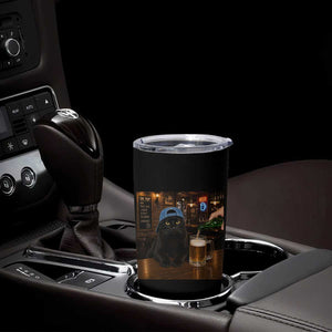 Black Cat Drinking Beer Funny Kitten Meme Tumbler Cup