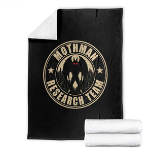Funny Mothman Research Team Throw Blanket Cryptozoology Cryptid Hunting TS11 Black Print Your Wear