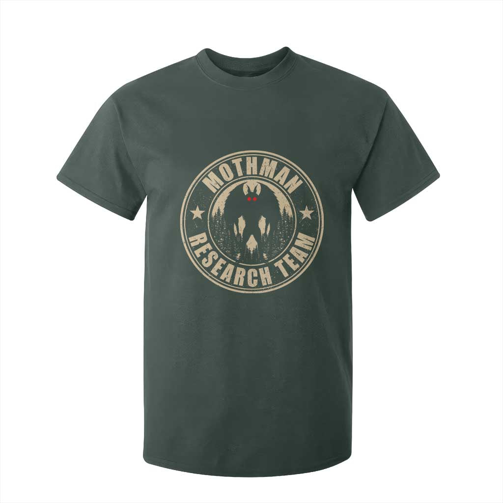 Funny Mothman Research Team T Shirt For Kid Cryptozoology Cryptid Hunting TS11 Dark Forest Green Print Your Wear