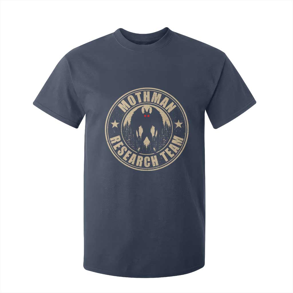 Funny Mothman Research Team T Shirt For Kid Cryptozoology Cryptid Hunting TS11 Navy Print Your Wear