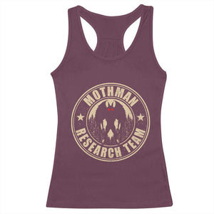 Funny Mothman Research Team Racerback Tank Top Cryptozoology Cryptid Hunting TS11 Maroon Print Your Wear