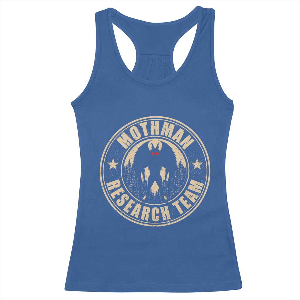 Funny Mothman Research Team Racerback Tank Top Cryptozoology Cryptid Hunting TS11 Royal Blue Print Your Wear