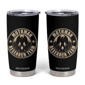 Funny Mothman Research Team Tumbler Cup Cryptozoology Cryptid Hunting TS11 Black Print Your Wear