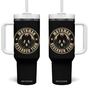 Funny Mothman Research Team Tumbler With Handle Cryptozoology Cryptid Hunting TS11 One Size: 40 oz Black Print Your Wear