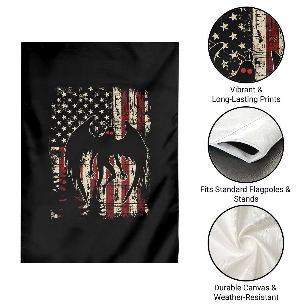 Mothman American Flag Patriotic Cryptid Creature Garden Flag TS11 Print Your Wear