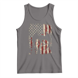 Mothman American Flag Patriotic Cryptid Creature Tank Top TS11 Deep Heather Print Your Wear