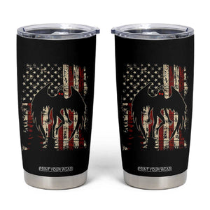 Mothman American Flag Patriotic Cryptid Creature Tumbler Cup TS11 Black Print Your Wear