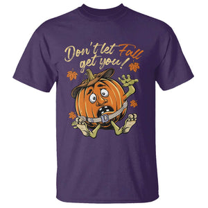 Funny Fall Physical Therapy T Shirt Don't Let Fall Get You Pumpkin Safety Belt Maple Leaf TS11 Purple Print Your Wear