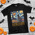 Harris Halloween T Shirt Kamala Harris Save Halloween Starry Night Van Gogh Black Cat Pumpkin Bat TS11 Black Print Your Wear