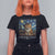 Harris Halloween T Shirt For Women Cats For Kamala 2024 Starry Night Van Gogh Witch Cat TS11 Black Print Your Wear