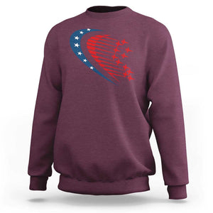 Patriotic Sweatshirt American Flag Fighter Jets Airplane 4th Of July TS11 Maroon Print Your Wear