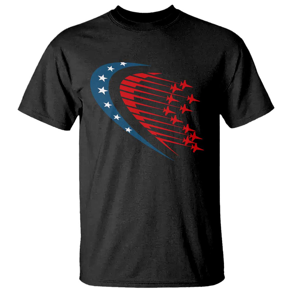 Patriotic T Shirt American Flag Fighter Jets Airplane 4th Of July TS11 Black Print Your Wear