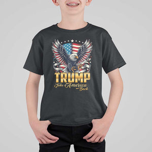 Trump Supporter T Shirt For Kid Take America Back Eagle Vintage American Flag Star TS11 Black Print Your Wear