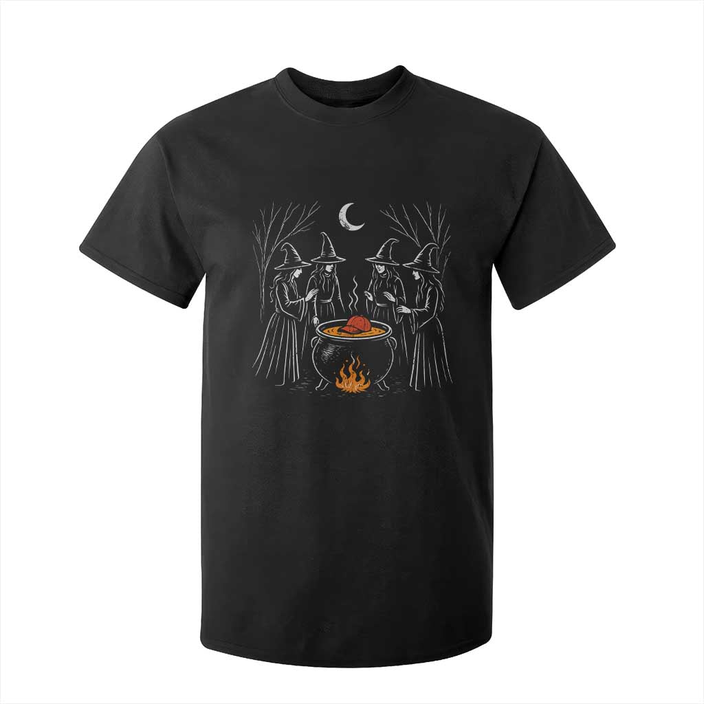 Funny Halloween Witch Spooky Season Orange Cauldron T Shirt For Kid TS11 Black Print Your Wear