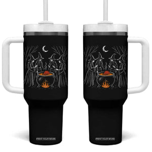 Funny Halloween Witch Spooky Season Orange Cauldron Tumbler With Handle TS11 One Size: 40 oz Black Print Your Wear