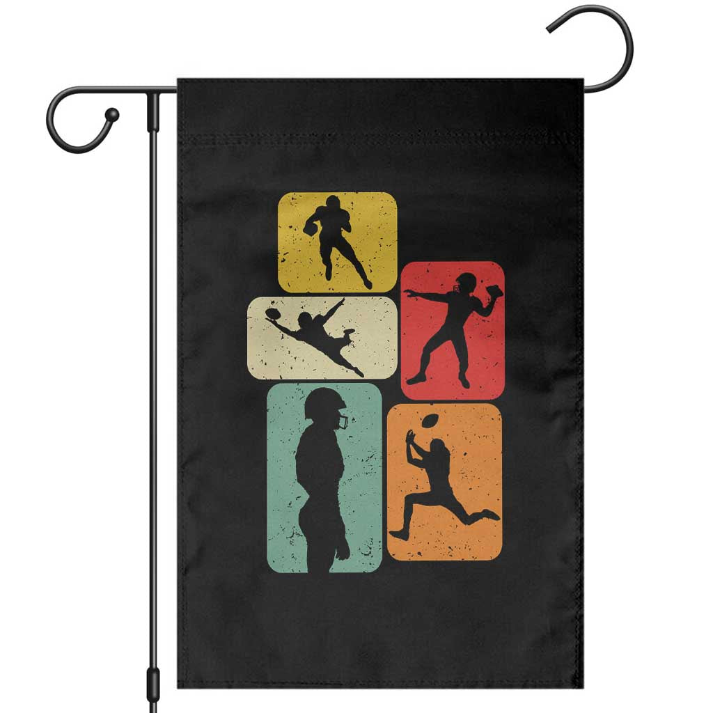 American Football Player Retro Vintage Sport Lover Garden Flag TS11 Black Print Your Wear