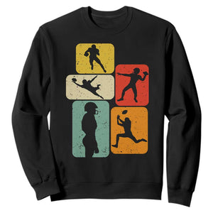 American Football Player Retro Vintage Sport Lover Sweatshirt TS11 Black Print Your Wear