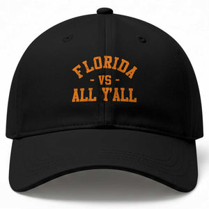 Florida vs All Y all Baseball Cap Funny Game Day Athletic Sports Design FL State