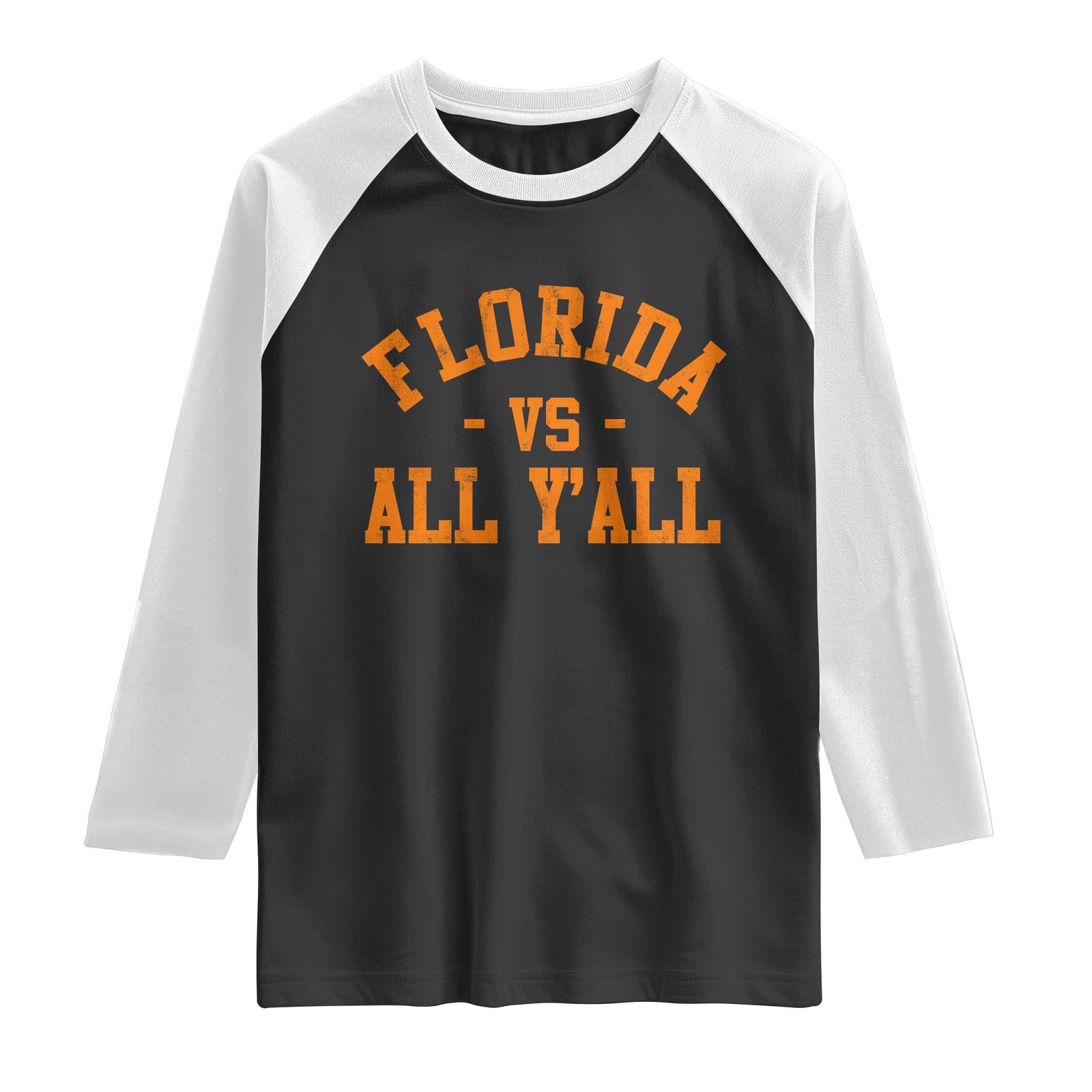 Florida vs All Y all Raglan Shirt Funny Game Day Athletic Sports Design FL State