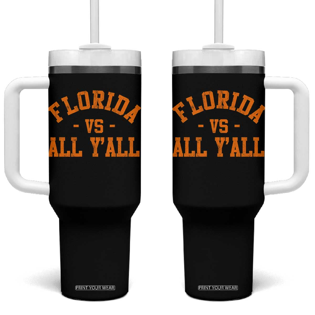 Florida vs All Y all Tumbler With Handle Funny Game Day Athletic Sports Design FL State