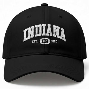 Indiana Est 1820 Baseball Cap IN Vintage Varsity Sports Jersey Style