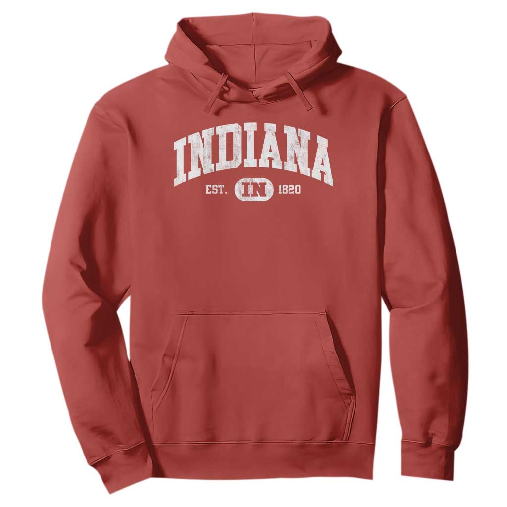 Indiana Est 1820 Hoodie IN Vintage Varsity Sports Jersey Style