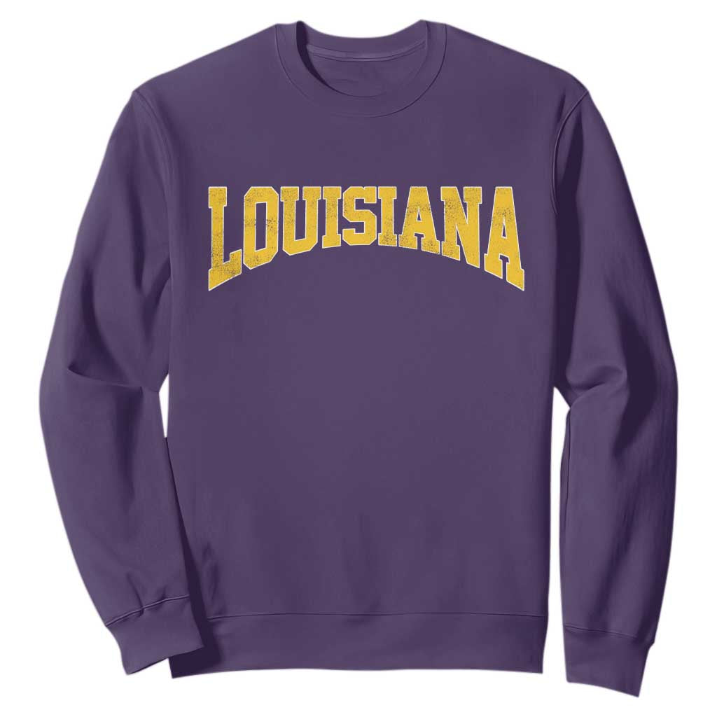 Louisiana Vintage Athletic Sports Design Sweatshirt LA State 80s 90s Style