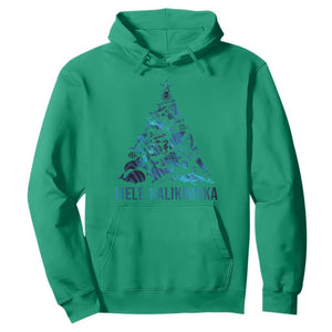 Christmas In Hawaii Hoodie Mele Kalikimala Sea Animals Xmas Tree TS11 Irish Green Print Your Wear