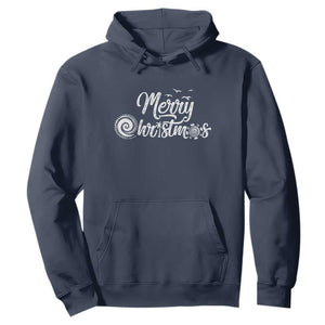 Christmas In Hawaii Hoodie Merry Christmas Hawaiian Symbols TS11 Navy Print Your Wear