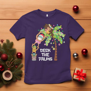 Christmas In Hawaii T Shirt Deck The Palms Santa Hula Girl Tiki TS11 Purple Print Your Wear