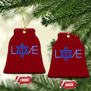 Love Jewish Messianic Cross Star Of David Ceramic Ornament TS11 Print Your Wear