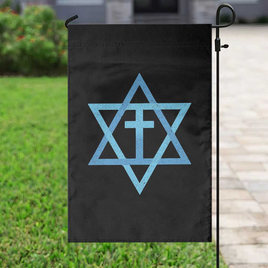 Messianic Cross Star of David Yeshua Jesus Garden Flag TS11 Print Your Wear